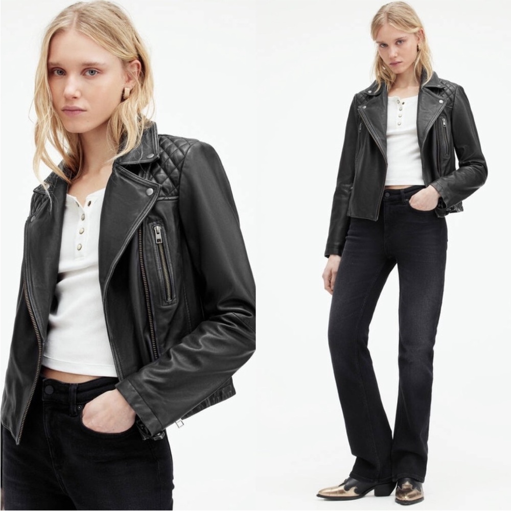 All Saints Cargo leather biker jacket
